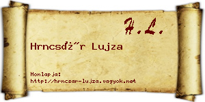 Hrncsár Lujza névjegykártya